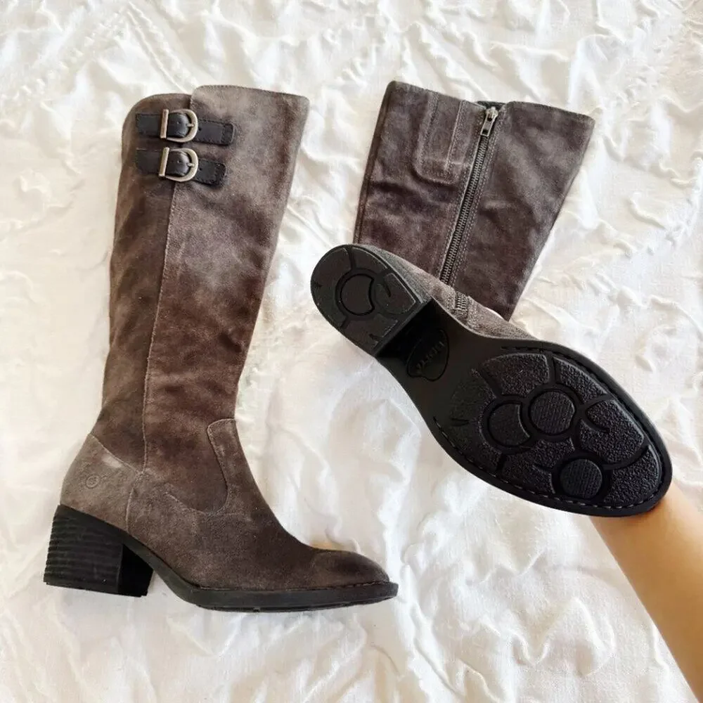 Born Bley Suede Boots Size 6 New $235